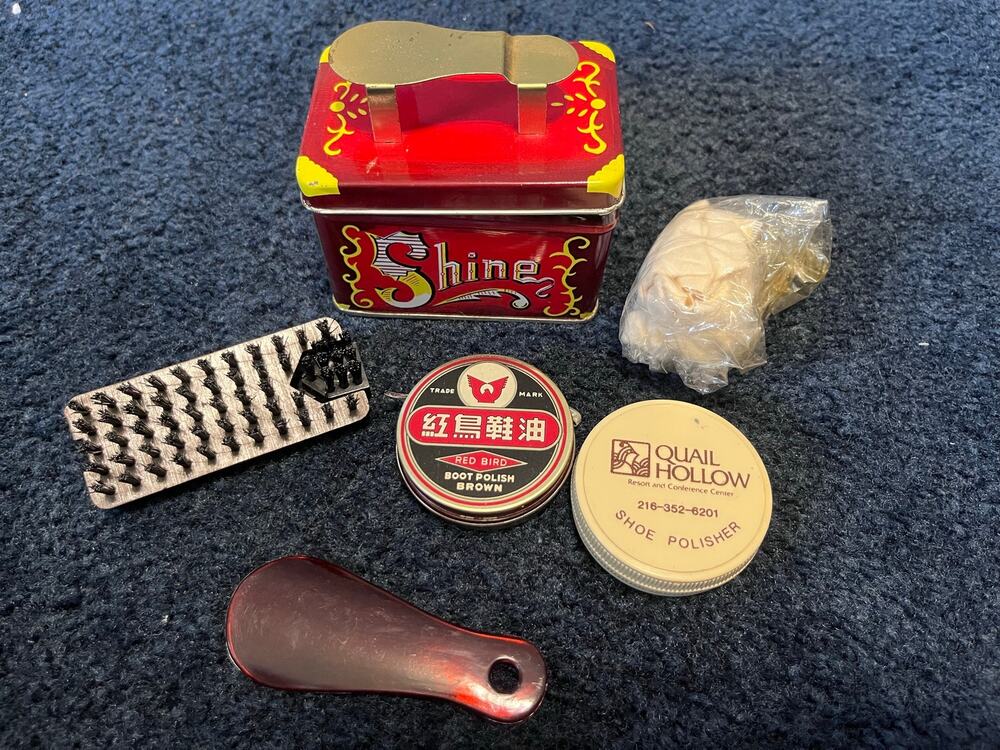 Vintage Mini Travel Shoe Shine Kit